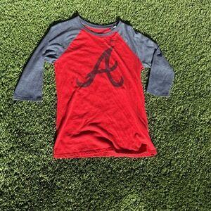 Nike‎ Atlanta Braves tri-blend raglan 3/4-sleeve T-shirt